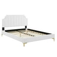 thumbnail image 3 of Modway Sienna Performance Velvet Queen Platform Bed in White, 3 of 10