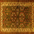 thumbnail image 1 of Ahgly Company Machine Washable Indoor Square Persian Yellow Traditional Area Rugs, 5' Square, 1 of 4