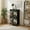 Color-2, variant on 4 Drawer Vertical Storage Dresser beautiful abstract patchwork geometric floral with Wood Top Fabric Pull Drawers