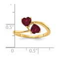 thumbnail image 3 of Auriga Fine Jewelry 14K Yellow Gold 5mm Heart Created Ruby Ring for Women Size6, 3 of 4
