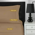 thumbnail image 4 of Superior 4-Count Taupe Embroidered Microfiber Sheet Set, Full, 4 of 6