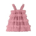 thumbnail image 4 of Gubotare Tutu Dress for Girls Toddler Tulle Tutu Dress Baby Girl Sleeveless Floral Embroidery Princess Birthday Party Dresses (Hot Pink,Size 3-4 Years), 4 of 7