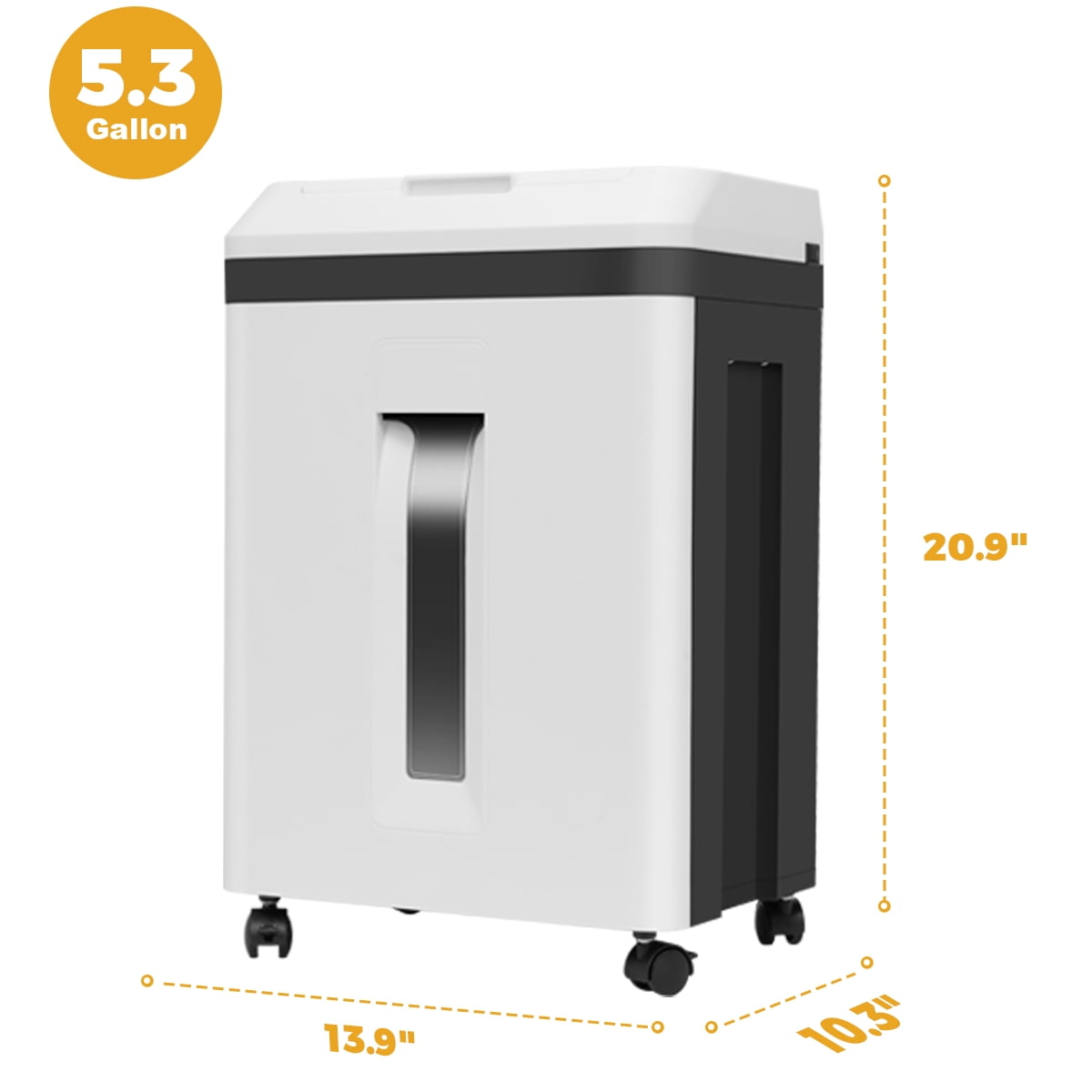 QUIETLEMON  150-Sheet Heavy Duty Paper Shredder for Home Office, Auto Feed Micro Cut Document Shredder, 5.3Gal Bin, P5 Security, Shreds Paper, Credit Card, CDs, Clips & Staples