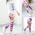 thumbnail image 4 of SJLDQY Child Girls Leggings Stretchy Leggings for Girls Floral Print High Waist Kids Fall Winter Yoga Workout Tights, 4 of 4