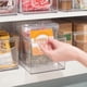 thumbnail image 3 of Organizador de cocina mDesign, de plástico, apilable, con asas, transparente, 3 of 9