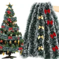 thumbnail image 4 of Guirnaldas de oropel de Navidad, decoración para bares, guirnaldas de cinta con lazo, adornos para árboles de Navidad, decoración para fiestas y el hogar, accesorio colgante, 4 of 5