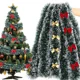thumbnail image 4 of Guirnaldas de oropel de Navidad, decoración para bares, guirnaldas de cinta con lazo, adornos para árboles de Navidad, decoración para fiestas y el hogar, accesorio colgante, 4 of 5