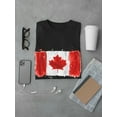 thumbnail image 3 of Brush Painting Of Canada Flag Tee Men's -Image by Shutterstock, 3 of 4