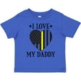 thumbnail image 3 of Inktastic Dispatcher Daddy Gold Line Emergency Boys or Girls Toddler T-Shirt, 3 of 5