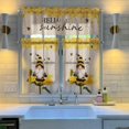 thumbnail image 2 of Spring Summer Kitchen Curtains 3 Piece Set Summer Bees Gnomes Curtains Valance & Tiers for Kitchen Home Indoor Cafe 36 Inch Short Window Curtain Over Sink Window Farmhouse Spring Decor, 2 of 6