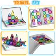 thumbnail image 2 of Juego de azulejos magnéticos MEIQ de 42 piezas con caja de almacenamiento de hierro para niños de 3 a 8 años, 2 of 9