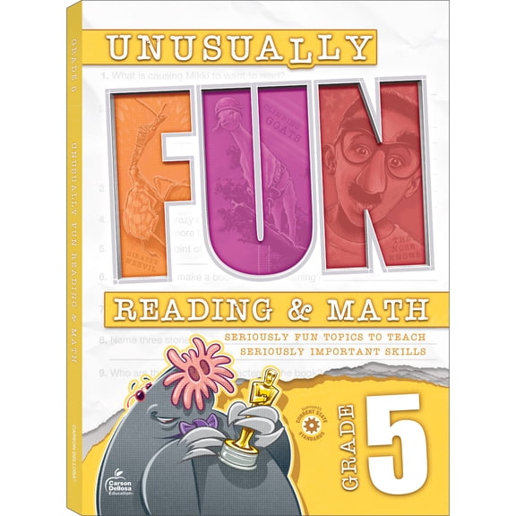 Carson Dellosa Unusually Fun Reading & Math Workbook (256 pages) Grade 5