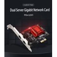 thumbnail image 2 of Tarjeta de red ULansen Dual-Port PCIe Gigabit 1000M para Windows/Linux, 2 of 8