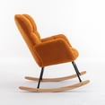 thumbnail image 6 of Oufan Leisure Rocking Chair With Upholstered, Teddy Fabric Nursery Rocking Chair with High Backrest & Solid Wood Frame for Living Room, Bedroom, 6 of 10