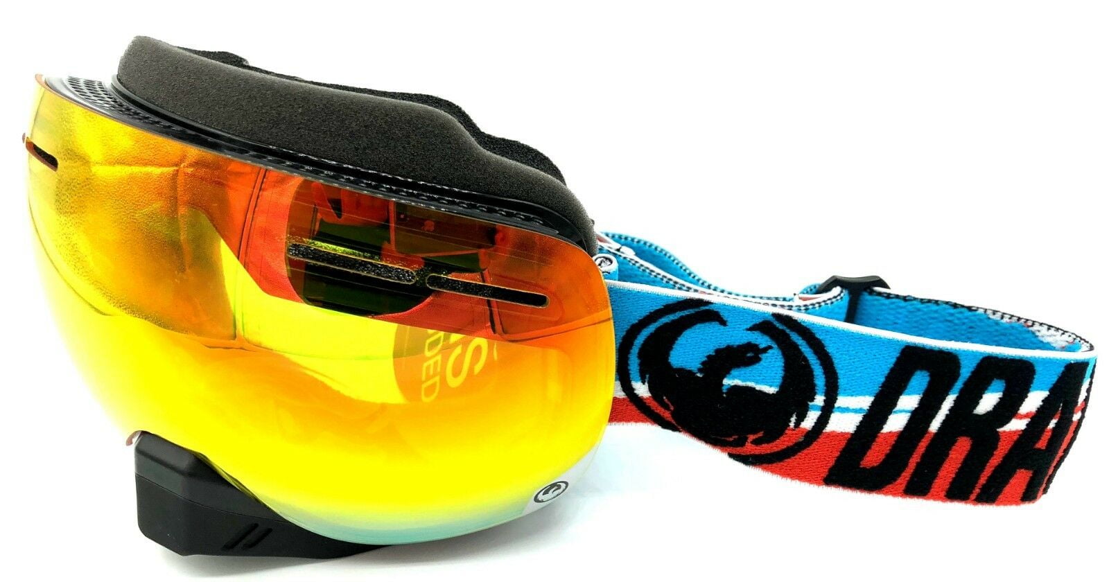 Dragon X1's SM16027 Shot Yellow Red Ion +1 Lens Orange Snowmobile
