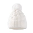 thumbnail image 2 of Herrnalise Winter Fashion Ladies Woolen Hat, Pure Color Hair Ball And Velvet Scales Warm Knitted Hat, 2 of 9
