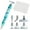 Blue White, variant on Diamond Painting Pen, 5D Diamond Painting Tools, Silver Metal Tips Diamond Painting Pen Kits with 6pcs Stainless Steel Tips for DIY Craft, Comfort Grip and Faster Drilling (Brilliant Colors)