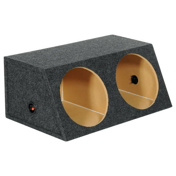 Rockville RD15A Dual 15" Slanted Face Sealed Subwoofer Enclosure Box, 1" MDF