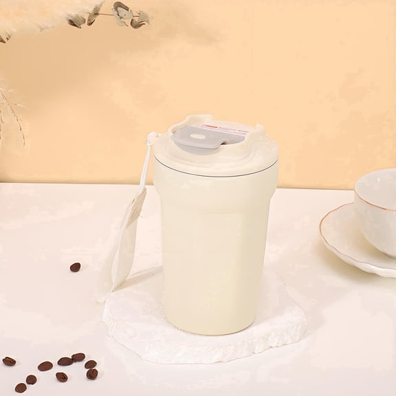ASTOTSELL Octagonal Coffee Cup, Medical-Grade 316 Stainless Steel Airtight Travel Mugs for  Office,School,Parties and Car  - Milky White