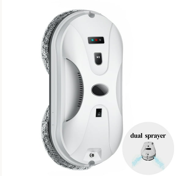 Intelligent Window Cleaner Robot With Automatic Dual Water Sprayer High Suction Vacuum Cleaner Window Washer Electric Glass Cleaning Machine Remote Control for Home
