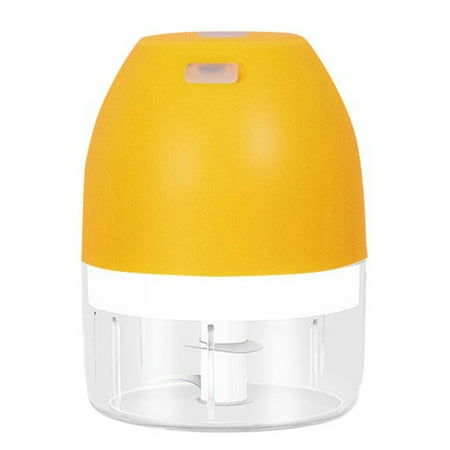 

Electric Garlic Machine Chopper USB Food Meat Wireless Processor Onion Blenders Grinder Slicer Kitchen Tool 150ML Yellow