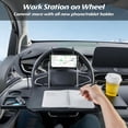 thumbnail image 4 of 2-in-1 Car Steering Wheel Tray & Back Seat Table, Adjustable Car Desk with Phone Holder, Laptop & Food Tray, Fits Cars, SUVs & Trucks, 4 of 4