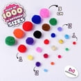 thumbnail image 7 of Adeweave 1000 Assorted Pom Poms– Multicolored Craft pompoms for DIY, 7 of 7