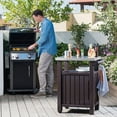 thumbnail image 6 of Keter Unity 40 Gallon Patio Storage Grilling Bar Cart, Brown (Set of 2), 6 of 12