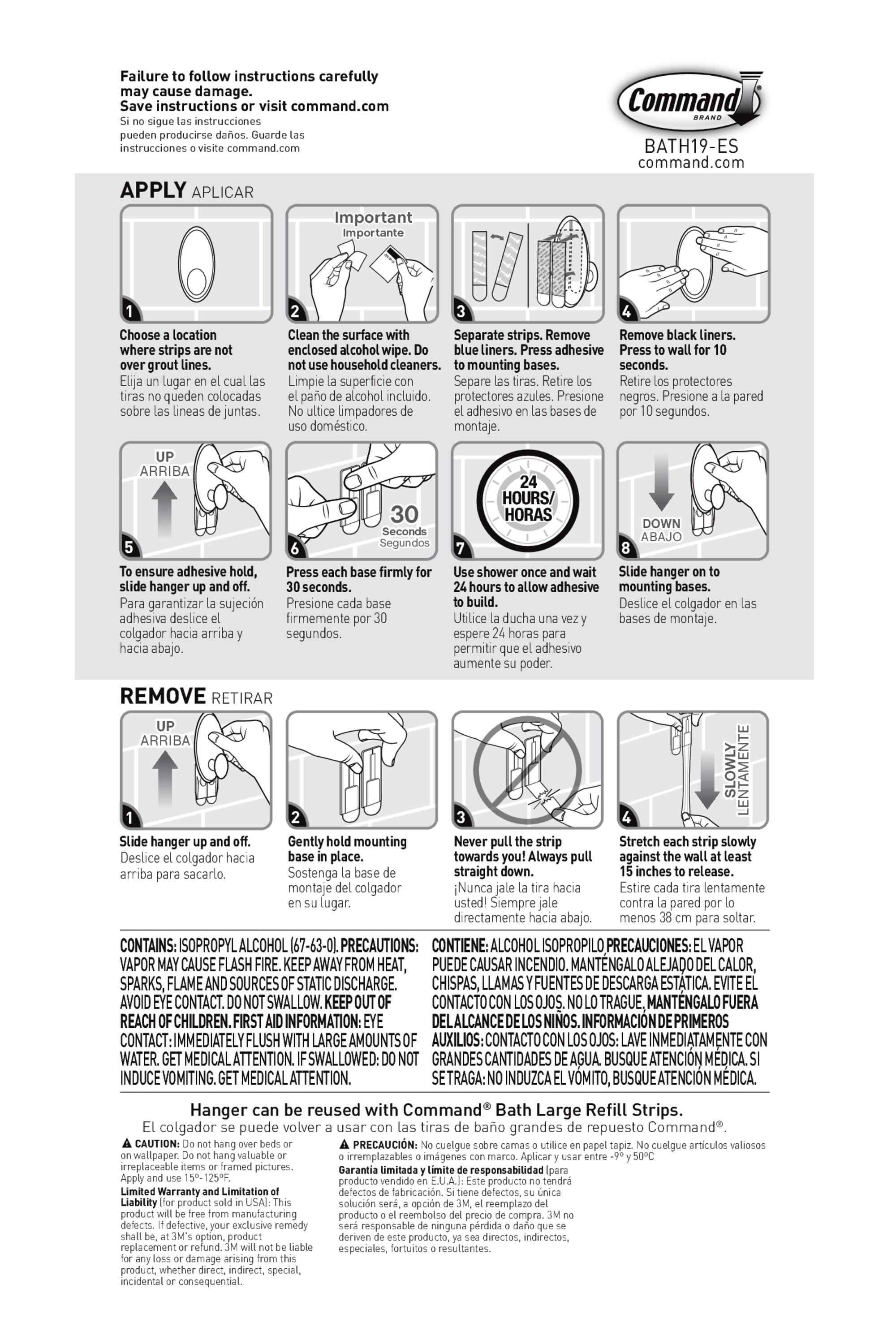 Command Frost White Plastic Caddy Hanger