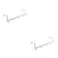 thumbnail image 2 of Inteprter Sobre la puerta, 5 ganchos, organizador de baño para el hogar, estante para ropa, abrigo, sombrero, colgador de toallas, organizadores de blanco 2piezas Inteprter CBP137029, 2 of 5