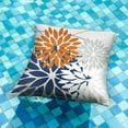 thumbnail image 2 of Outdoor Throw Pillow Covers 20x20 Inch Set of 2 Waterproof Spring Summer Geometric Elegant Orange Blue Outdoor Pillow Covers for Patio Funiture Garden Couch 158V20, 2 of 6