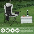 thumbnail image 7 of Heavy Duty Camping Chair for Adults with Cooler Bag, Cup Holder & Storage Pockets - 380 lbs Capacity Portable Folding Outdoor Chair, 7 of 7