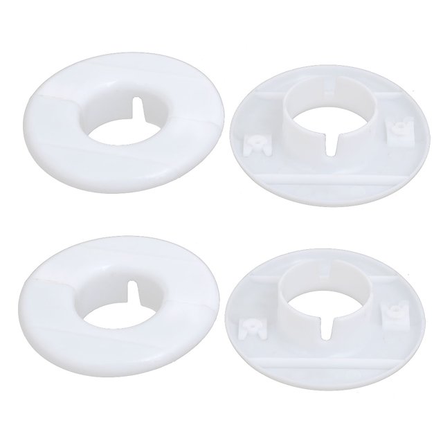 Unique Bargains 34mm Inner Dia Plastic Detachable Air Conditioning Wall Hole Cover White 4pcs