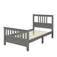 thumbnail image 3 of Euroco Twin Size Platform Bed with Headboard and Footboard, Solid Wood with  Slat for Kids, 3 of 8