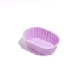 thumbnail image 2 of romoty Silicone Mini Loaf Baking Cups, 3.15x2.17x0.98 Inch Soft Purple Heat Resistant Air Fryer Muffin Liners Nonstick Oval Molds, 2 of 5