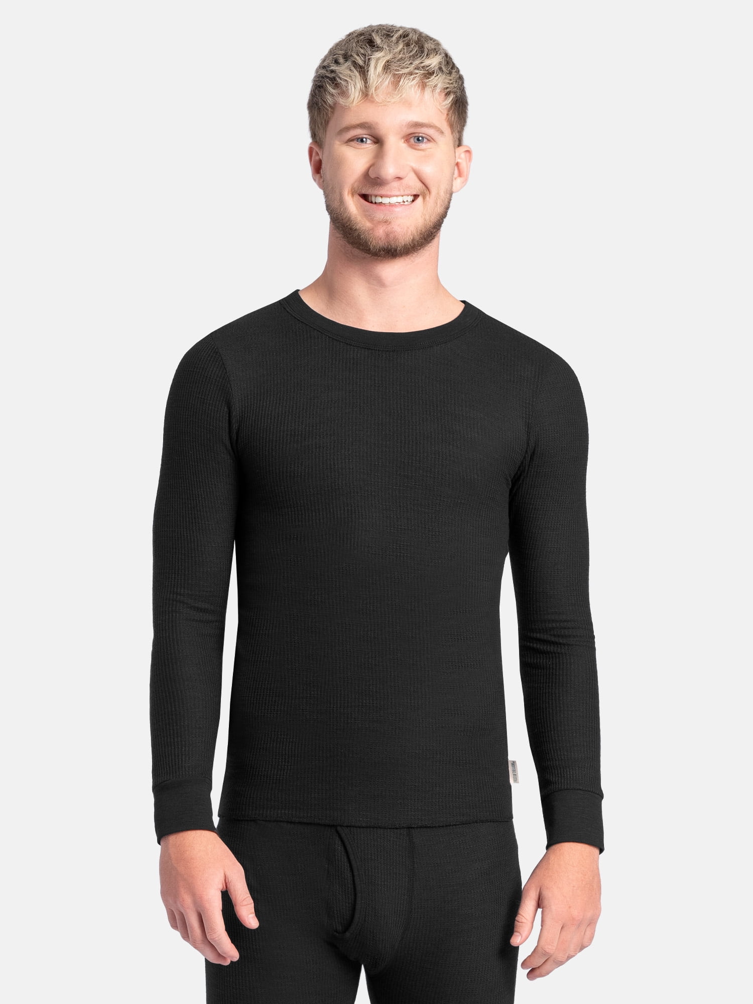 Fruit of the Loom Men's Slub Waffle Thermal Underwear Crew Top, Sizes S-5XL