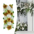 thumbnail image 4 of Chemin de Table Panneau de Fleurs Roses pour Mariage Route Citation Fleurs Mariage Doré et Blanc, 4 of 7