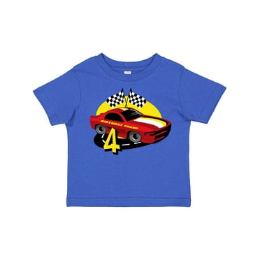 Inktastic Race Car 4th Birthday Boys Toddler T-Shirt