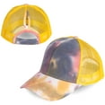 thumbnail image 5 of KMYY Outdoor Women Tie Dye Anti Sun Adjustable Cotton Baseball Cap Mesh Ponytail Hat ,Gift, 5 of 8