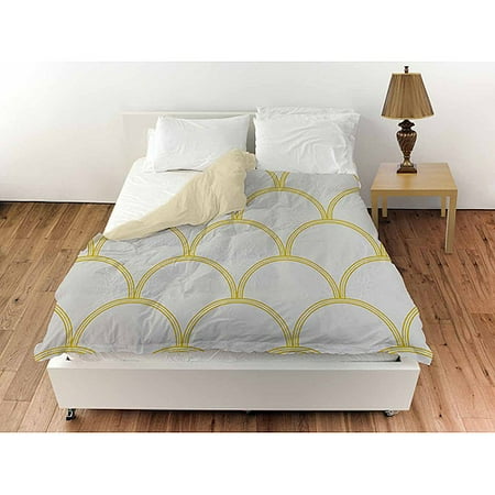 Thumbprintz Art Deco Circles Duvet Cover Gray And Yellow Thumbprintz Art Deco Circles Duvet Cover Gray And Yellow
