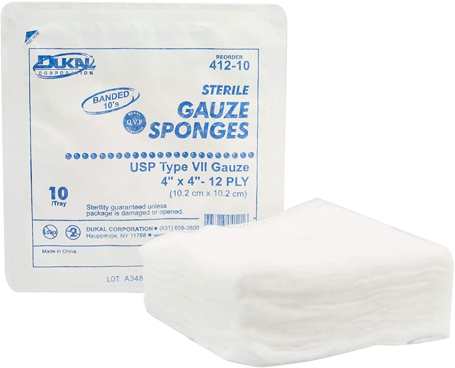 Dukal Type VII Gauze Sponges 4x4 16-Ply Gauze Dressings Pack of 1280 ...
