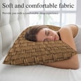 thumbnail image 5 of Vintage Rattan Pillow Covers 12"x20", Minimalist Abstract Wicker Texture Brown Soft Brushed Microfiber Breathable Throw Pillow Covers, Pillowcase with Zipper for Couch Sofa Bedroom Living Room, 5 of 9