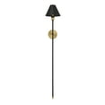 thumbnail image 4 of Trade Winds Heather 1-Light Wall Sconce in Black with Natural Brass Accents, 4 of 7