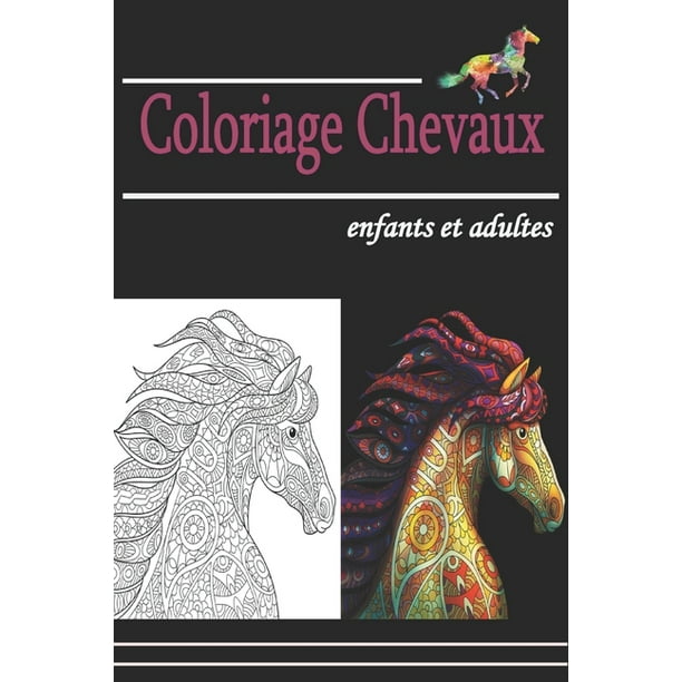Coloriage Chevaux Enfants et adultes Livre de coloriage animaux pour
