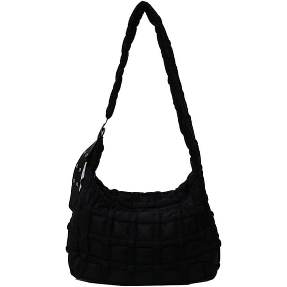 CoCoMangos Puffy Quilted Crossbody Bags for Women Lightweight Puffer Quilted Hobo Bags for Women Large Shoulder Bag Casual Tote Bag