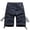 Dark Blue, variant on IROINNID Cargo Shorts for Men Pure Color Outdoors Pocket Beach Work Trouser Cargo Shorts Pant,Gray