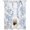 Blue, variant on Blue White Flowers Semi Sheer Window Curtains 45 Inches Long, Spring Summer Floral Botanical Rod Pocket Voile Silky Chiffon Curtain Light Filtering Drapes for Living Room, Kitchen, 52"x45", 2 Panels
