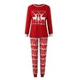 thumbnail image 3 of Popvcly Christmas Pajamas for Family Matching Family Pajamas Sets Xmas Elk Reindeer Print Family Xmas Sleepwear Set, 3 of 6
