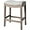 Reclaimed Oak, variant on PurelyGoods31 Inch Bar Height Upholstered Backless Saddle Barstool in Reclaimed Oak Finish with Ash Grey Fabric Cushion Seat
