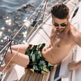 thumbnail image 2 of luoweisi Men's Beach Shorts Quick Dry Swim Trunks with Mesh Lining Dragonfly M, 2 of 5